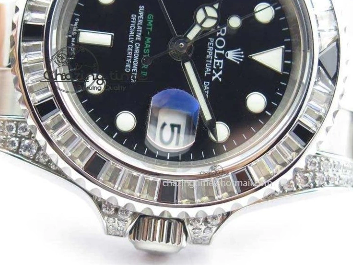 MiroTime 0405 GMT-Master II 116759 SS Bp-Maker Black Ruby Crystal Black Dial On SS Bracelet A UrbanChic 3767